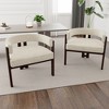 ORRD Modern Upholstered Armchairs, Set of 2 (Beige) Ideal for Dining Room, Living Room or Bedroom - image 3 of 4