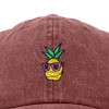 Dalix Pineapple Embroidered Cap Cotton Baseball Summer Cool Dad Hat Mens - 2 of 4