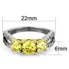 Slickblue Women's Two-Tone Stainless Steel Ring with Topaz & Clear CZs, Engagement, Round, Sizes 5-10 - 2 of 4