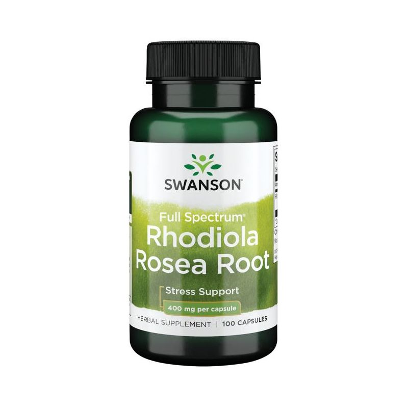 Swanson Herbal Supplements Full Spectrum Rhodiola Rosea Root 400 mg Capsule 100ct, 1 of 5
