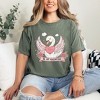 Simply Sage Market Women's Be Mine Valentine Swan Short Sleeve Garment Dyed Tee - 2 of 4