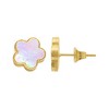 Adornia 14k Gold Plated Clover Stud Earrings - 4 of 4