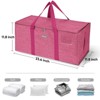 HOMLUX Extra Large Oxford Storage Tote Bag with Zipper, Washable &  Foldable - 2 of 4
