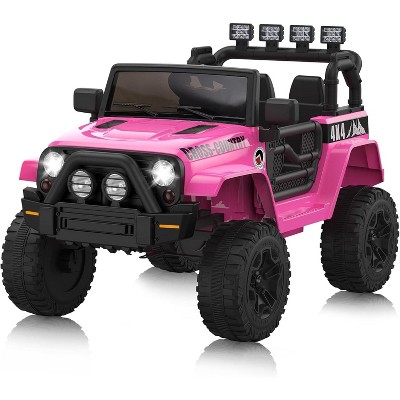 2-Seater 12V Ride-On Truck for Kids, Electric Battery Powered Car with Parental Remote Control, Safety Belt, All-Terrain Jeeps for Boys Girls