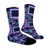 Computer Technology Neon Women Printed Crew Socks Funny Funky Socks Soft Polyester Novelty Gifts for Artists Men - 3 of 4