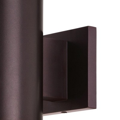Chiasso Bronze Aluminum Dimmable Cylinder Sconce, 8"x7.25"