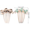 Unique Bargains Women's Flowers Hair Insert Comb 1 Pc - 2 of 3