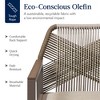 Best Choice Products Set of 2 Indoor/Outdoor Aluminum Woven Rope Dining Chairs w/ Armrests - 3 of 4