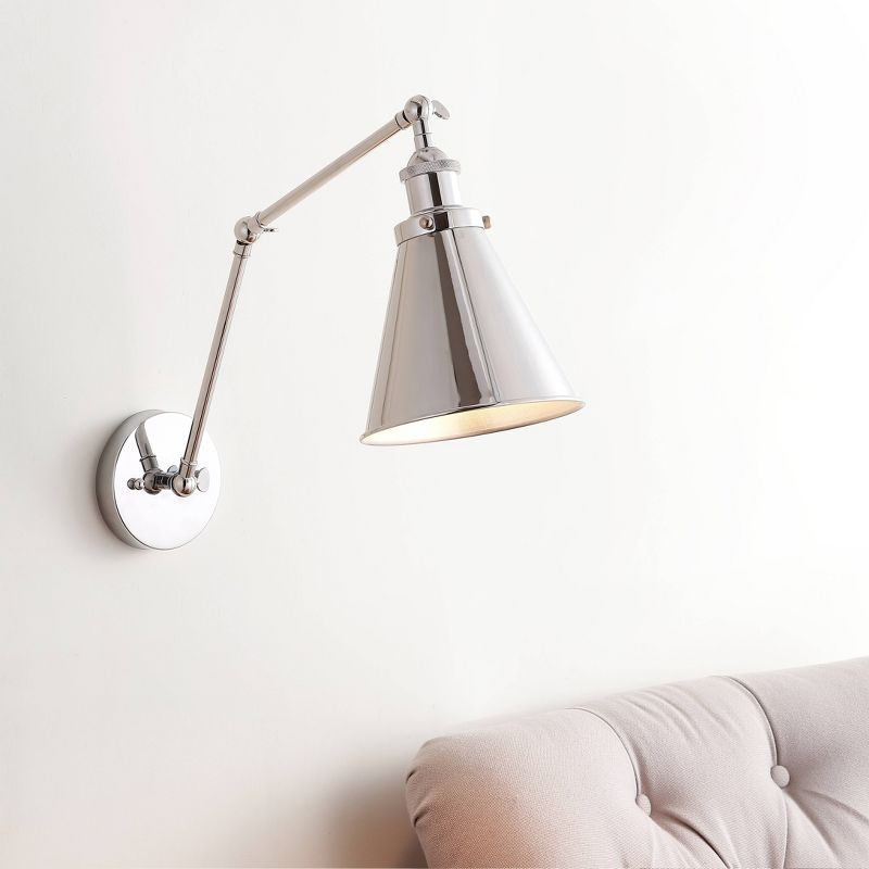 7&#34; Adjustable Arm Metal Rover Wall Sconce (Includes Energy Efficient Light Bulb) Silver - JONATHAN Y, 3 of 7