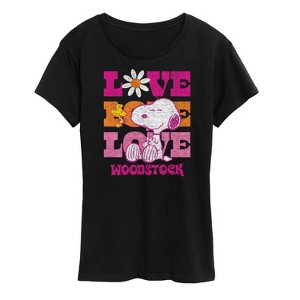Women's - Peanuts - Love Woodstock Short Sleeve Graphic T-Shirt - 1 of 4