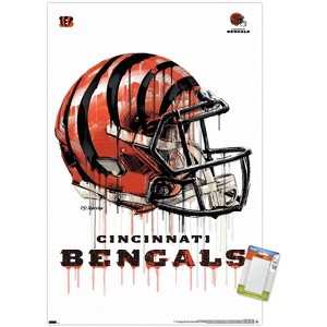 Trends International NFL Cincinnati Bengals - Drip Helmet 20 Unframed Wall Poster Prints - 1 of 4