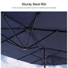 PURPLE LEAF 13ft Patio Market Umbrella and Base Double-Sided Rectangle Outdoor Table Sun Umbrellas with Crank - 4 of 4