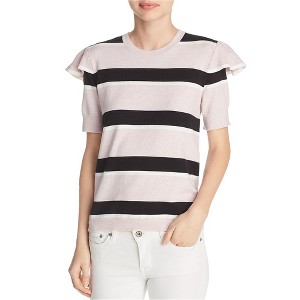 Parker Womens Maren Striped Ruffled Knit Sweater - 1 of 1