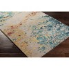 Hauteloom Bualan Wool Living Room, Bedroom Area Rug - Contemporary - Aqua, Blue, Burnt Orange - 2' x 3' - 3 of 4