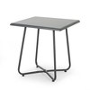 CAVINAS Outdoor Accent Table with Contemporary Symmetrical Design, Patio Side Table with X-Shaped Crossing Legs, Modern Steel Outdoor End Table - 2 of 4