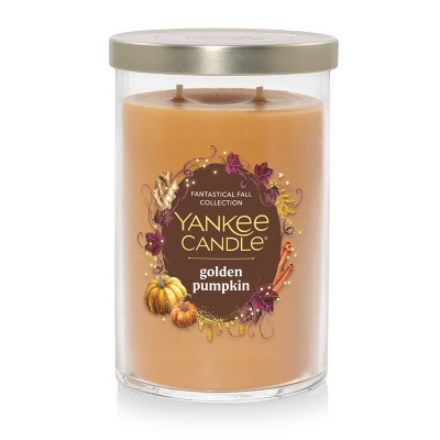 Signature Large Tumbler Golden Pumpkin Candle 20oz - Yankee Candle