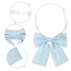 INSPIRE CHIC Women's Metallic Shiny Solid Color Square End Bow Ties - 3 of 4