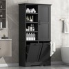 JANSNO Bathroom Storage Cabinet with Doors, Drawers & Adjustable Shelf, Freestanding Tilt-Out Laundry Hamper Organizer - 3 of 4