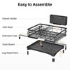 FONTOI Expandable Dish Drying Rack for Kitchen Counter, Dish Drainer with Drainboard & Utensil Holder, Black, 13.4"*17.3"*5.9" - 2 of 4
