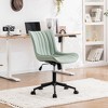 YOUNIKE Modern Home Office Chair Adjustable Swivel Desk Chair Leather Rolling Task Vanity Chair Seat Size 19.49"Wx16.93"Dx(17.91-22.64)"H - image 2 of 4