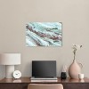 Art Remedy Mint Waves Blue Abstract Wall Art Unframed - 2 of 4