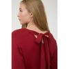 August Sky Women's Ribbed Waist Sweater Dress with Back Tie - 4 of 4