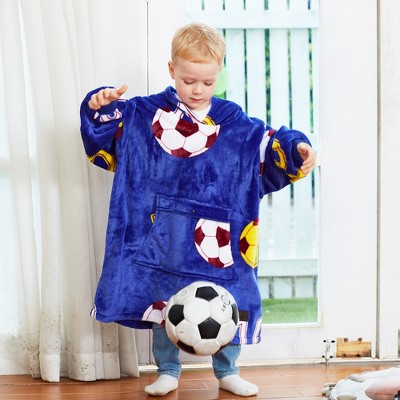 Catalonia Wearable Blanket Hoodie for Kids, Fleece Snuggy Sweatshirt Pullover, 4-12 Years Kids, Gift for Boys Girls, Gift Ideas