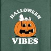Women's - Peanuts - Halloween Vibes Lightweight French Terry Wide Neck Long Sleeve Shirt - 2 of 4
