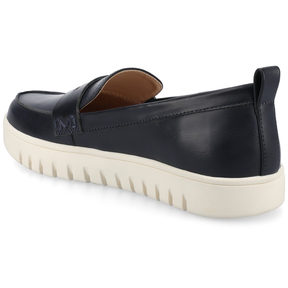 Женские туфли Journee Collection Journee Women's Tayla Medium and Wide Width Penny Loafer, Navy 10 — фото 7