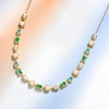 Ross-Simons Opal and 4.5-5mm Cultured Pearl Necklace With 2.40 ct. t.w. Emeralds and 2.00 ct. t.w. Swiss Blue Topaz in 18kt Gold Over Sterling Size 18 - 3 of 4
