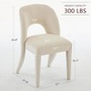 QingMoon Chenille Dining Chairs with Hollowed Out Backrest, Modern Upholstered Kitchen Chairs Set of 2, Accent Chairs for Living Room - 4 of 4
