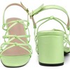 Allegra K Women's Square Toe Knots Strappy Ankle Strap Chunky Heels Sandals - 3 of 4