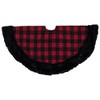 Northlight 48" Red and Black Plaid with Polka Dots Christmas Tree Skirt - 3 of 4