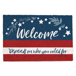 Creative Products Depends on Who You Voted For 30 x 20 Door Mat - 1 of 1