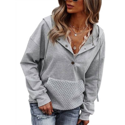 Women's Quilted Pocket Hoodie - Tickled Teal