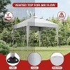 Acekool 10x10 Pop Up Canopy Tent, Commercial Instant Outdoor Shelter with Wheeled Bag & Sandbags, Sun Shade for Camping, Beach, Parties, White - 2 of 4