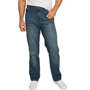 Liberty Blues Men's Big & Tall  Loose-Fit Side Elastic 5-Pocket Jeans