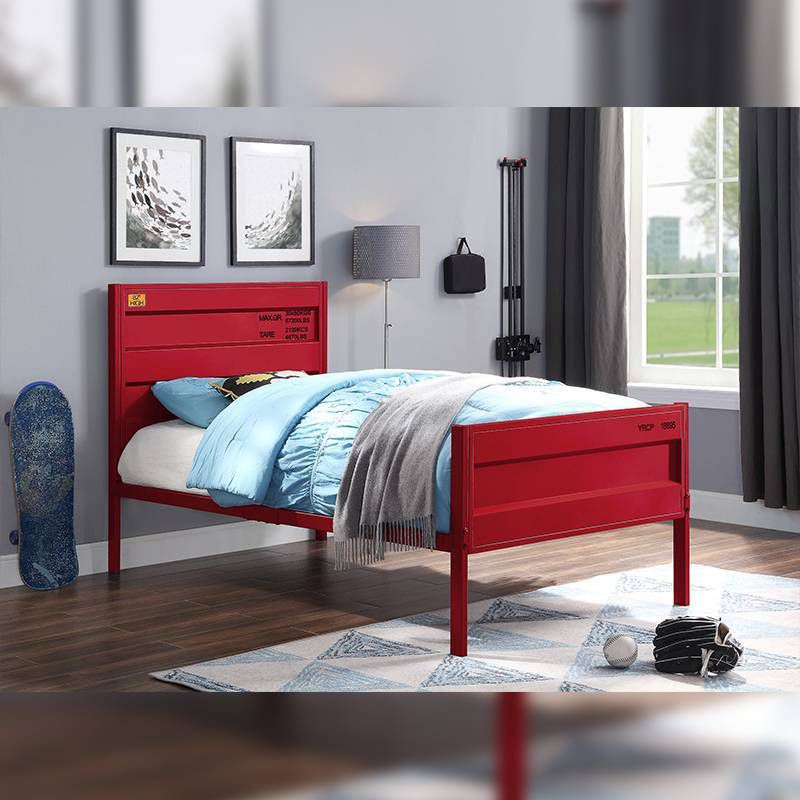Cargo 79&#34; Twin Bed Red - Acme Furniture, 1 of 7