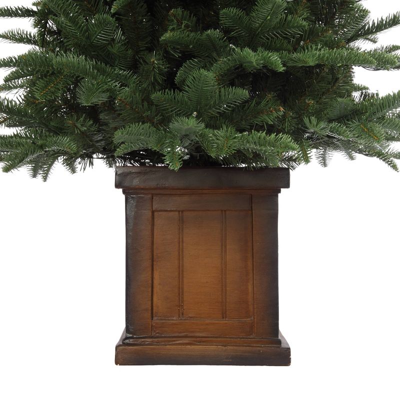 Haute D&#233;cor 4.5&#39; Pre-Lit LED Potted Noble Fir Artificial Christmas Tree White Lights, 3 of 5