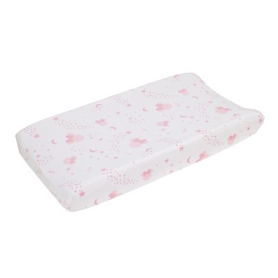 NoJo Disney Minnie Mouse Twinkle Twinkle Minnie Pink and White Super Soft Velboa Changing Pad Cover