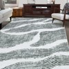 Contemporary Abstract Spray Print Area Rug Ultra Thin Low Pile Machine Washable Stain Resistant Non Slip Non Shedding Floor Carpet - 3 of 4
