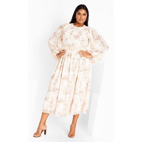 CITY CHIC | Women's Plus Size Avalina Maxi Dress - mocha - 12 Plus