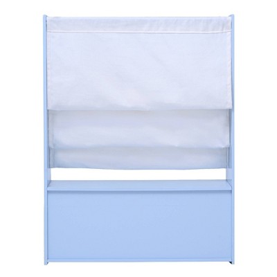 Sunny Safari White Wooden Kids Bookshelf with Cubes