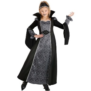 HalloweenCostumes.com Girl's Enchanting Sorceress Queen Halloween Costume Dress - Mystical Sorceress Cosplay Robe for Girls, Deluxe Fantasy Witch Costume for Teens and Kids - 1 of 4