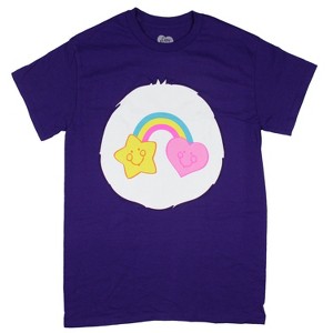 Care Bears Men's Best Friend Bear Belly Badge Adult Short Sleeve T-Shirt - 1 of 3
