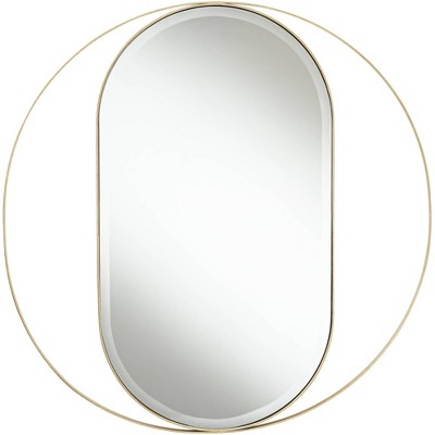 round gold frame