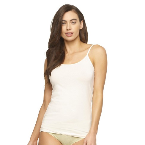 Organic Cotton Womens Camisole White Sleeveless Tops 100