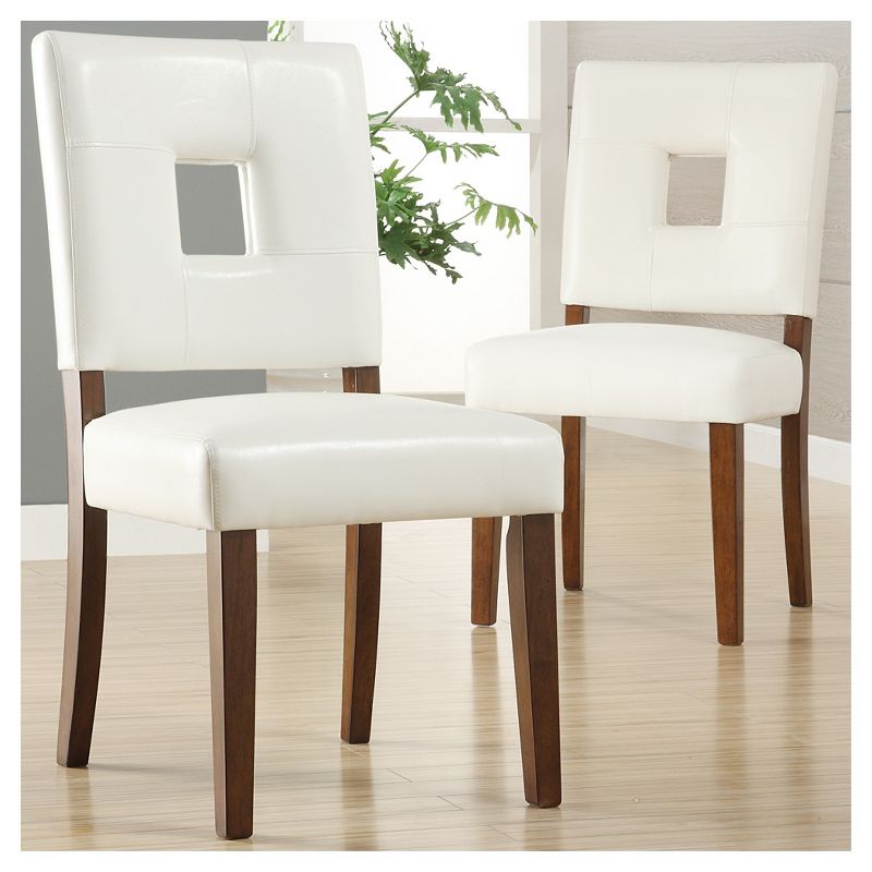Set of 2 Troy Keyhole Dining Chair Wood White - Inspire Q, 4 of 5
