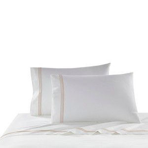 Triple Line Bedding Pillow Sham (Queen) Mink 2pc - Cassadecor, Medium Beige