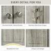 LunaLulinlk Oak Triangle Bathroom Storage Cabinet with Adjustable Shelves, Freestanding Floor Cabinet for Home Kitchen - 2 of 4